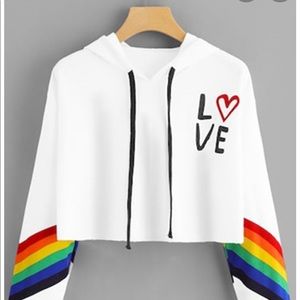LAST DAY TO BUY!  Cropped LOVE sweatshirt, Size M